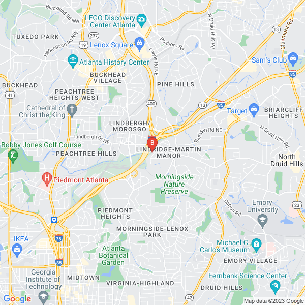 Atlanta Concrete Service location map: Servicing Atlanta and Surrounding Areas, Atlanta, Georgia